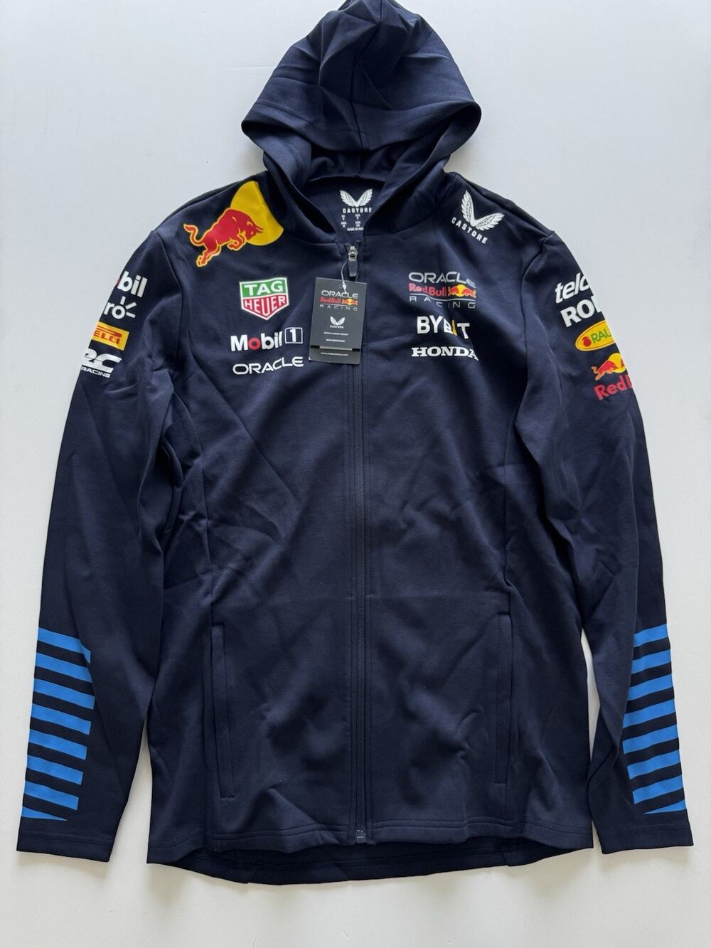 Castore Oracle Red Bull Racing Men's Official Teamline Hoodie Night Sky Small